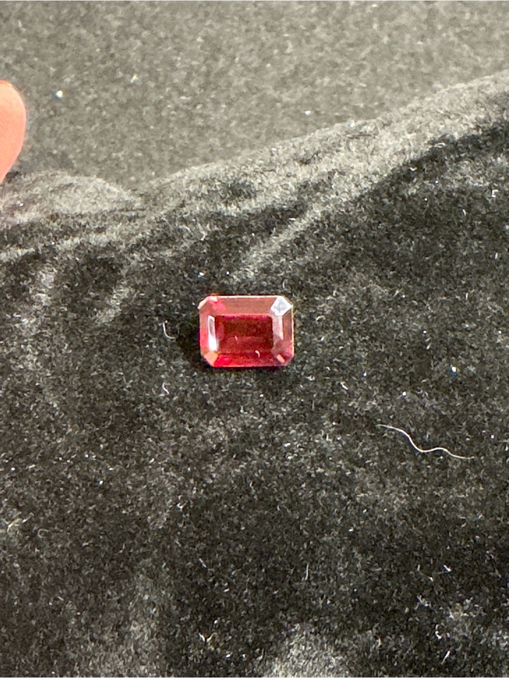 Red Emerald-Cut Mozambique Garnet Gemstone All Natural no treatment 2.00 ct